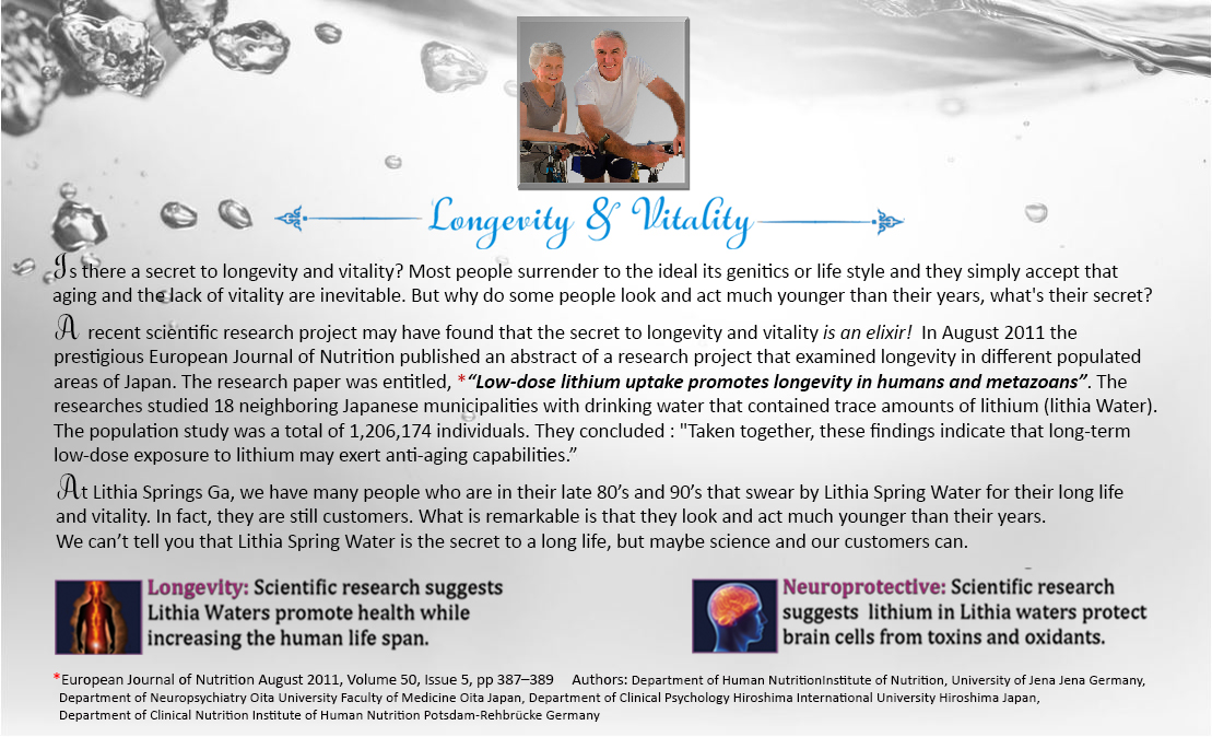 Lithia Spring Water American's Legendary health enhancing Lithia